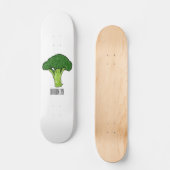 Broccoli cartoon illustratie persoonlijk skateboard (Voorkant)