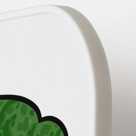 Broccoli cartoon illustratie pickleball paddle (Links Detail)