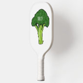 Broccoli cartoon illustratie pickleball paddle (Links)
