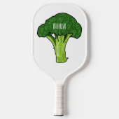 Broccoli cartoon illustratie pickleball paddle (Achterkant)