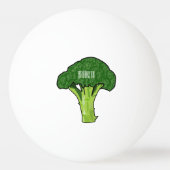 Broccoli cartoon illustratie pingpongbal (Achterkant)