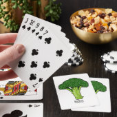 Broccoli cartoon illustratie pokerkaarten (Insitu)