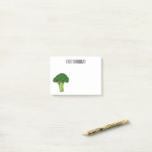 Broccoli cartoon illustratie post-it® notes (Op bureau)