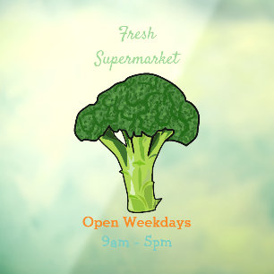 Broccoli cartoon illustratie raamsticker