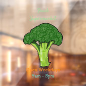 Broccoli cartoon illustratie raamsticker (Vel 2)