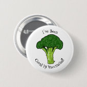 Broccoli cartoon illustratie ronde button 5,7 cm (Voorkant /achterkant)