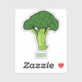 Broccoli cartoon illustratie sticker (Vel)