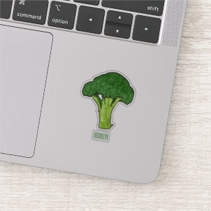 Broccoli cartoon illustratie sticker