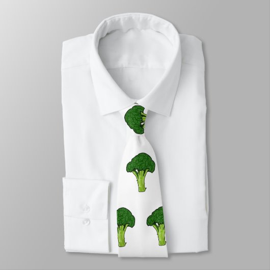 Broccoli cartoon illustratie stropdas (Gebonden)
