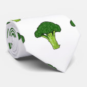 Broccoli cartoon illustratie stropdas (Opgerold)