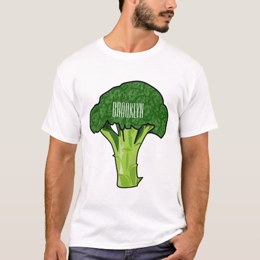 Broccoli cartoon illustratie t-shirt (Voorkant)