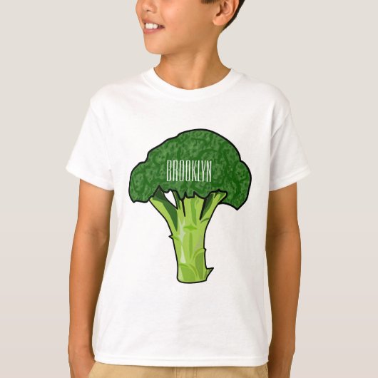 Broccoli cartoon illustratie t-shirt (Voorkant)