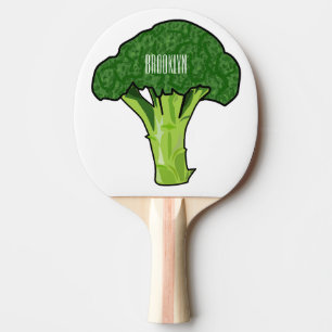 Broccoli cartoon illustratie tafeltennisbatje