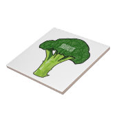 Broccoli cartoon illustratie tegeltje (Zijkant)