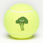 Broccoli cartoon illustratie tennisballen (Achterkant)