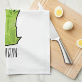 Broccoli cartoon illustratie theedoek (Quarter Fold)