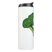 Broccoli cartoon illustratie thermosbeker (Gedraaid links)