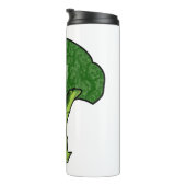 Broccoli cartoon illustratie thermosbeker (Geroteerd rechts)