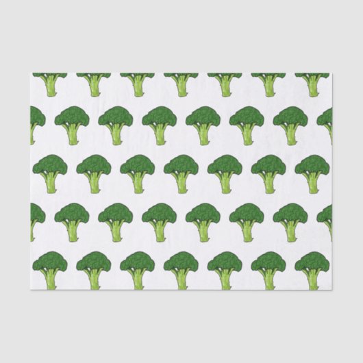 Broccoli cartoon illustratie tissuepapier (Voorkant)