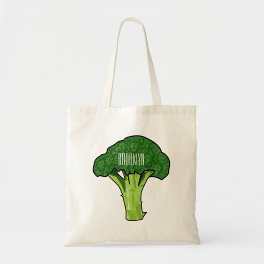 Broccoli cartoon illustratie tote bag (Voorkant)