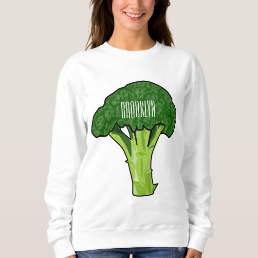 Broccoli cartoon illustratie trui (Voorkant)