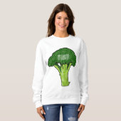 Broccoli cartoon illustratie trui (Voorkant volledig)