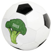 Broccoli cartoon illustratie voetbal (Drie kwart)