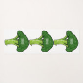 Broccoli cartoon illustratie yogamat (Achterkant (horizontaal))