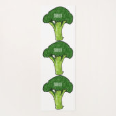 Broccoli cartoon illustratie yogamat (Achterkant)