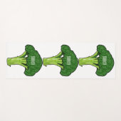 Broccoli cartoon illustratie yogamat (Voorkant (horizontaal))