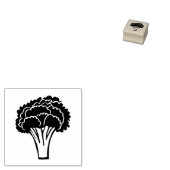 Broccoli Carved Linocut Kijk Schone Knip Rubberstempel (Gestempeld)