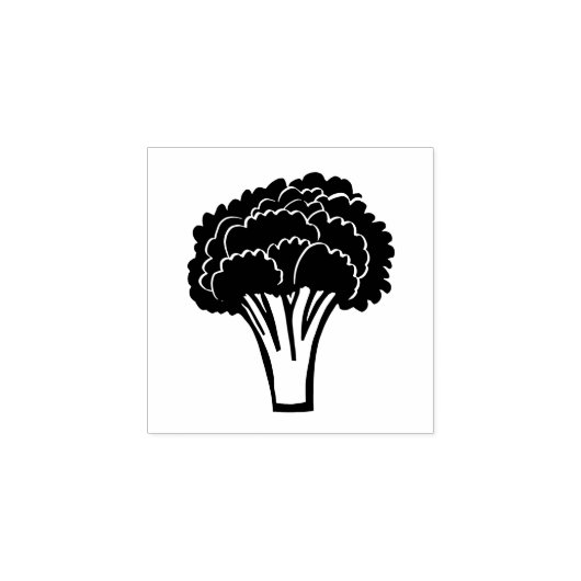 Broccoli Carved Linocut Kijk Schone Knip Rubberstempel (Afrduk)