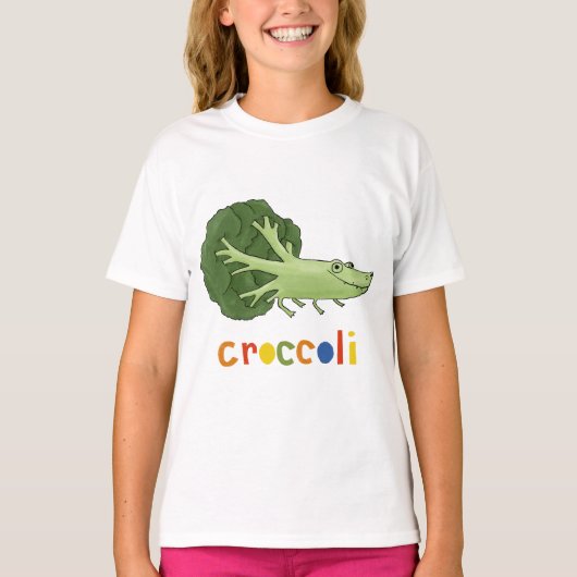 broccoli crocodile t-shirt (Voorkant)