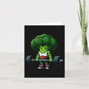 Broccoli Deadlift Gewichtheffen Gym Vegan T-shirt Kaart