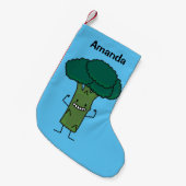 Broccoli die gelukkige boom hoofd groene groente kleine kerstsok (Voorkant (Hangend))