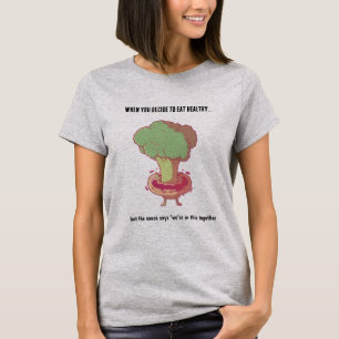 Broccoli Donut – Grappige Voedsel Puns Illustratie T-shirt