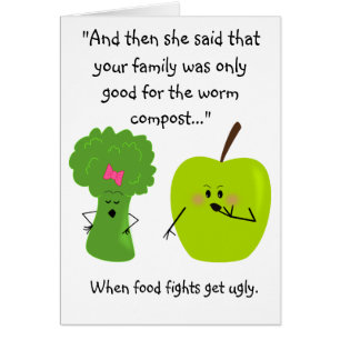 Broccoli en Apple Funny Earth Day Kaart