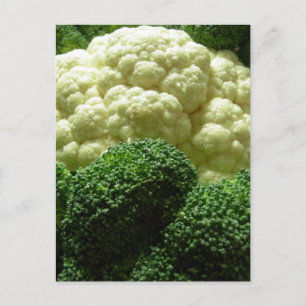 Broccoli en bloemkool briefkaart