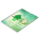 Broccoli en bloemkool notitieboek (Linkerzijde)