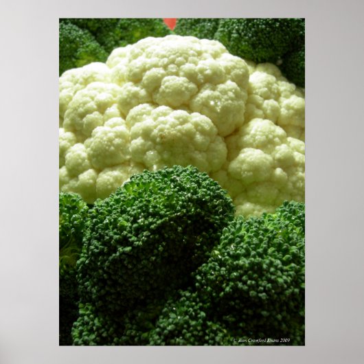 Broccoli en bloemkool poster (Voorkant)