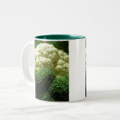 Broccoli en bloemkool tweekleurige koffiemok (Voorkant links)