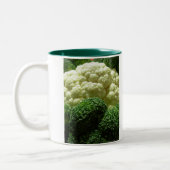 Broccoli en bloemkool tweekleurige koffiemok (Links)
