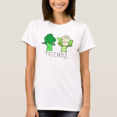 Broccoli- en bloemkool-vrienden  t-shirt (Voorkant)