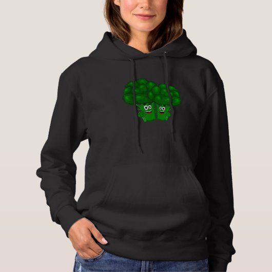 Broccoli Family Vegetable Vegetarian Vegan Broccoh Hoodie (Voorkant)