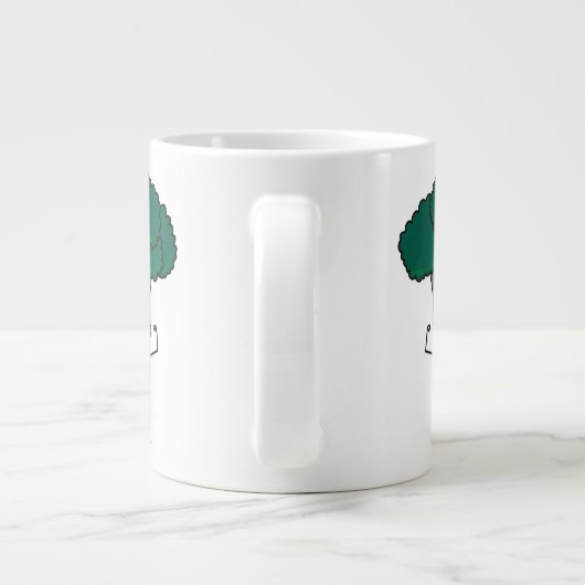 Broccoli Flexibele groene groente met groene boomk Grote Koffiekop (Achterkant)