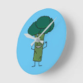 Broccoli Flexing happy tree head green vegetable Ronde Klok (Hoek)