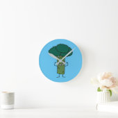 Broccoli Flexing happy tree head green vegetable Ronde Klok (Huis)