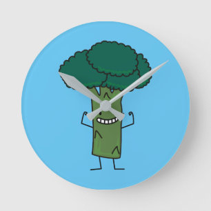 Broccoli Flexing happy tree head green vegetable Ronde Klok