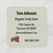 Broccoli Floret On a Fork With Quote Vierkante Visitekaartje (Achterkant)