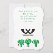 Broccoli food vendor vegan kerstkaart (Achterkant)